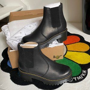 BNIB Black Rometty Platform Dr. Doc Martens Chelsea Boots Sz 9
